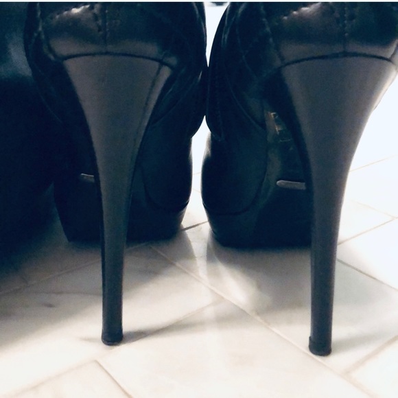 NWT RARE RUNWAY AUTHENTIC BURBERRY THIGH HIGH BLACK LEATHER BOOTS - Picture 10 of 14